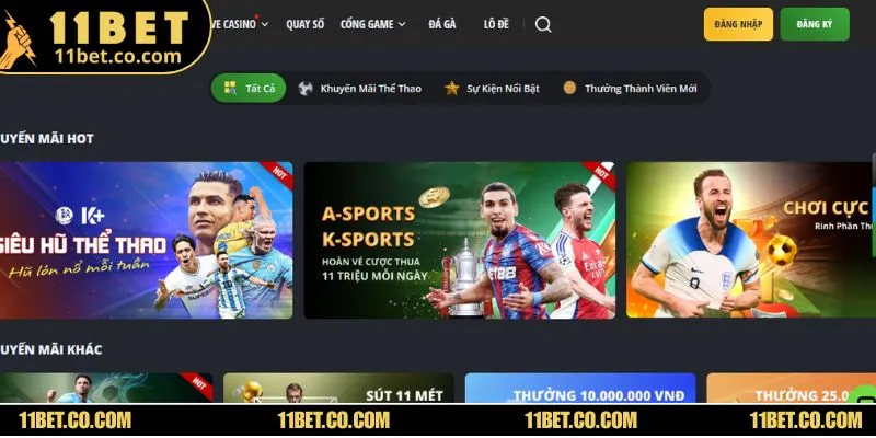 Đăng ký 11BET - Tham Gia Ngay, Nhận Thưởng Hấp Dẫn Hội viên nhận được nhiều ưu đãi hấp dẫn khi trở thành thành viên nhà cái